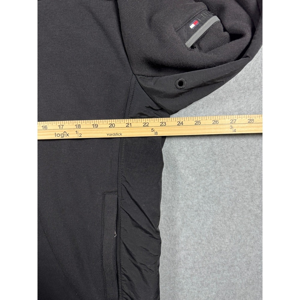 Tommy Hilfiger Mens XL Black Track Jacket Full Zip Mixed Media C887866650 Logo - Picture 5 of 11